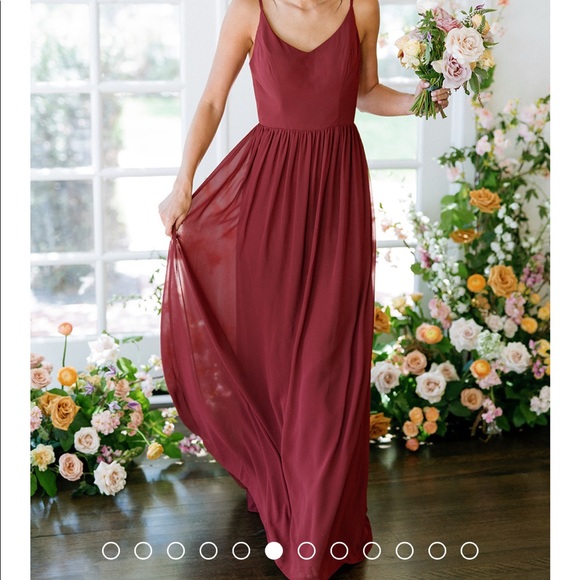 Ainsley Chiffon Dress (RUST - 951) - Picture 7 of 11